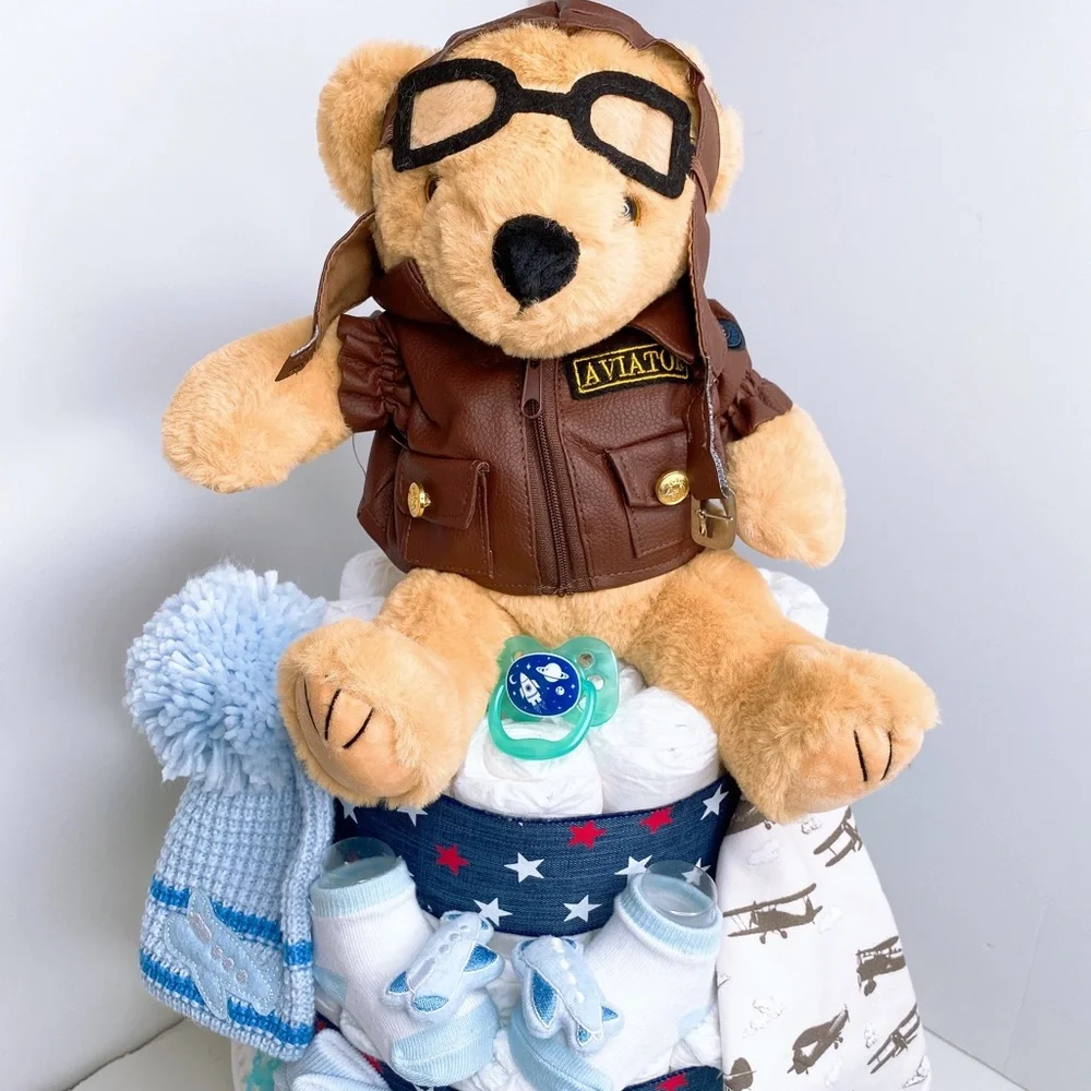 Aviator Pilot Diaper Cake